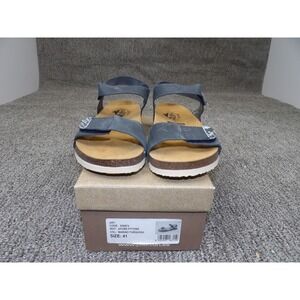 Plakton Women's US 10 Marino Turquoise Ankle Strap Comfort Sandals Gel